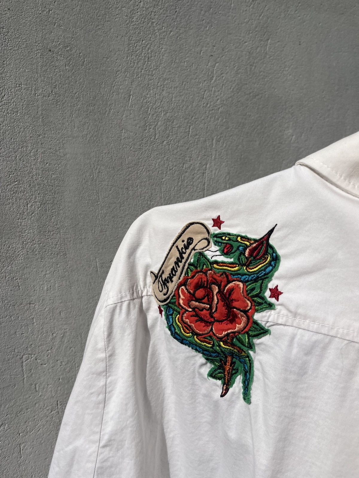 Beauty Beast Y2K Frankie Morello Button up Shirt Embroided Patchwork Size US L / EU 52-54 / 3 - 10 Thumbnail