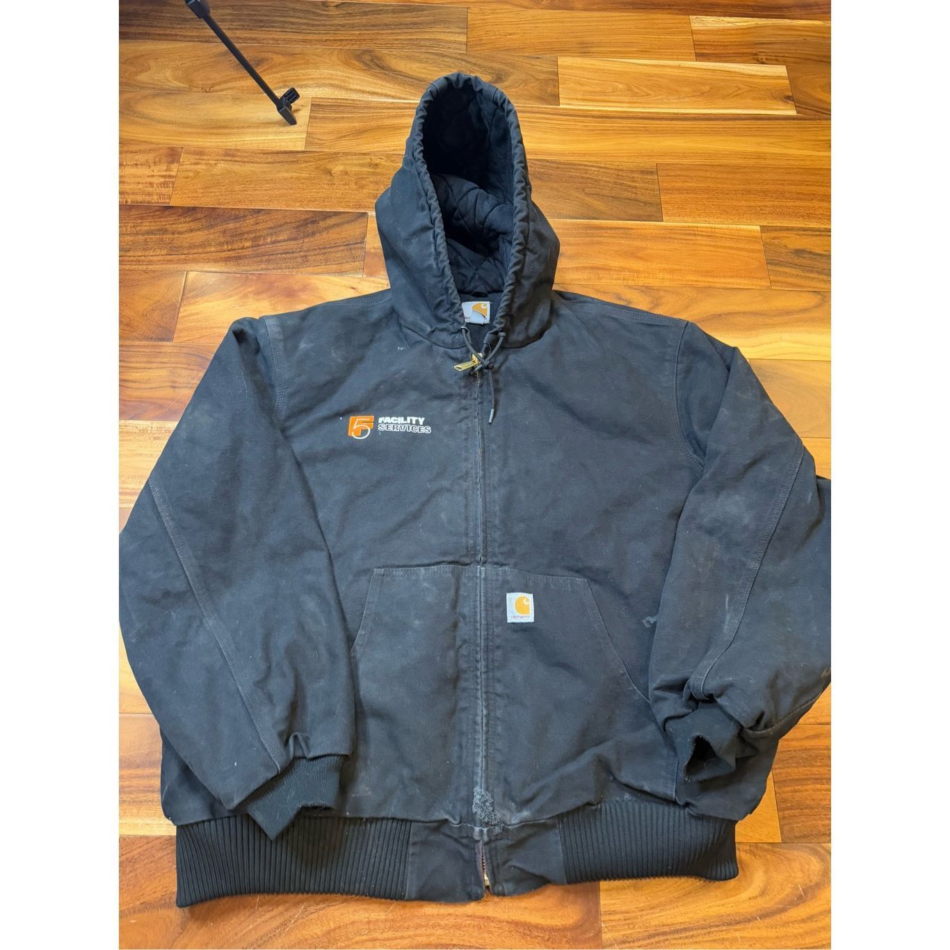 Carhartt Size XXL - Carhartt J140 BLK Black USA Made Full Zip Hooded Jacket Embroidered Size US XXL / EU 58 / 5 - 1 Thumbnail