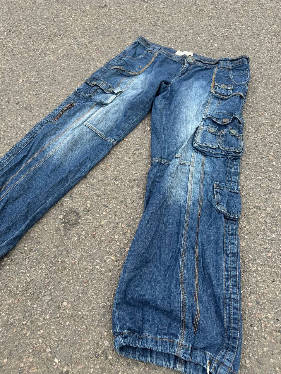 Vintage y2k denim house multipocket pants