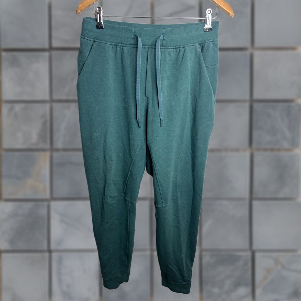 Ten Thousand Lululemon City Sweat Jogger Pants Mens Green Cuffed Drawstring Tapered Pockets Nike? Size US 34 / EU 50 - 1 Thumbnail