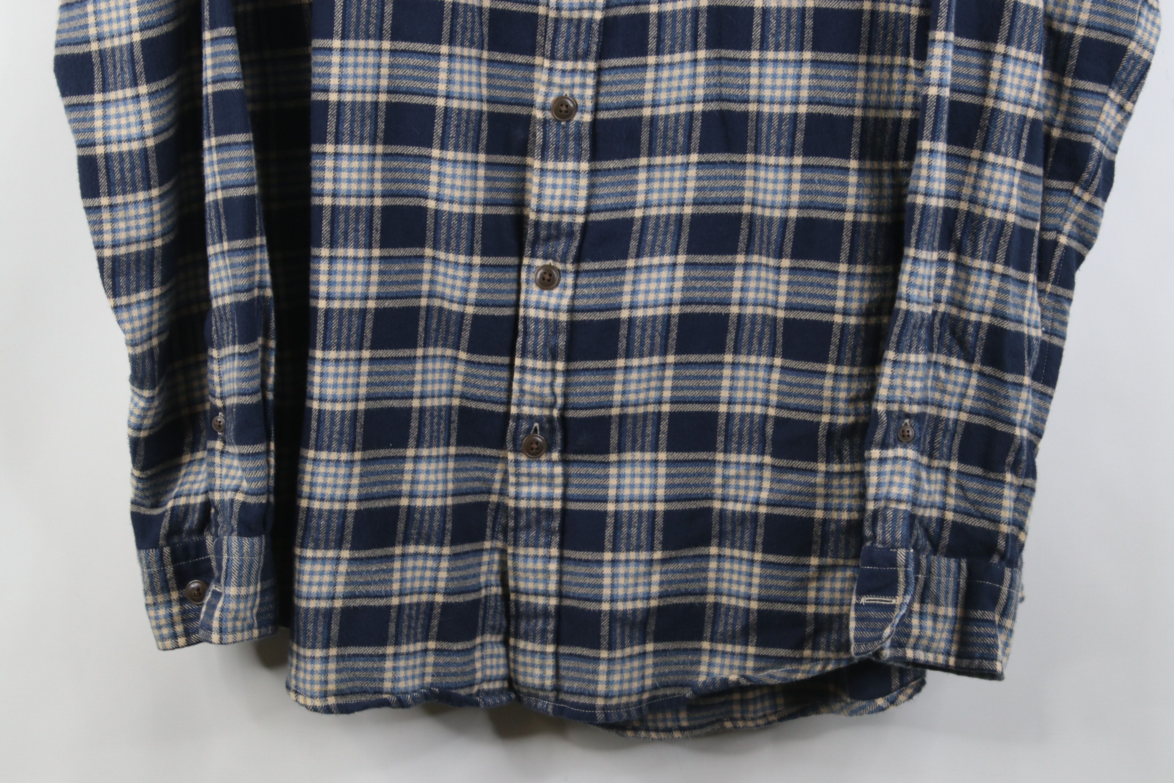 Lands' End Vintage 90s Lands End Collared Button Down Shirt Plaid Size US L / EU 52-54 / 3 - 3 Thumbnail
