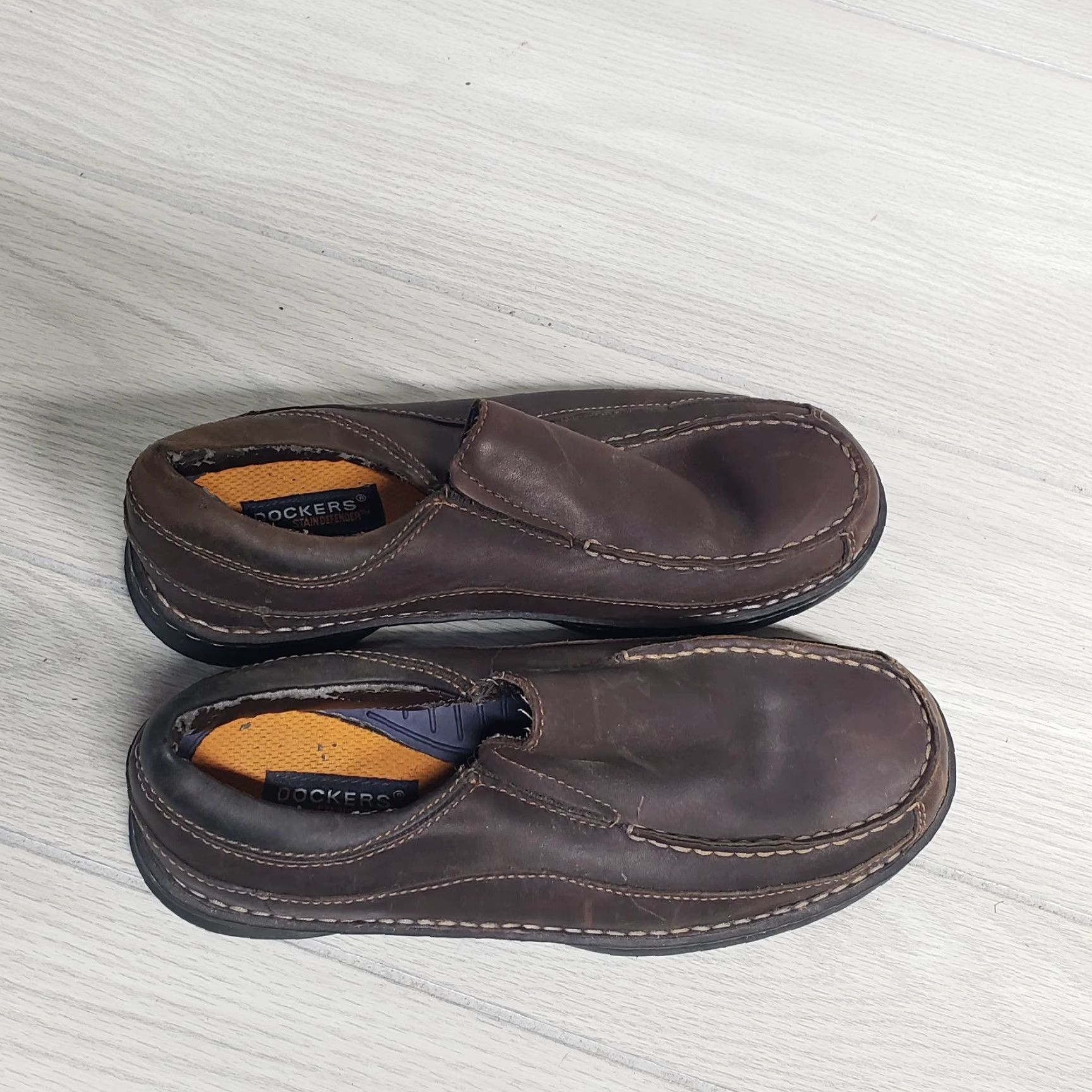 Dockers DOCKERS Loafers Slip On Flats Brown Leather Casual Adult Men's 9 Shoes Size US 9 / IT 39 - 7 Thumbnail