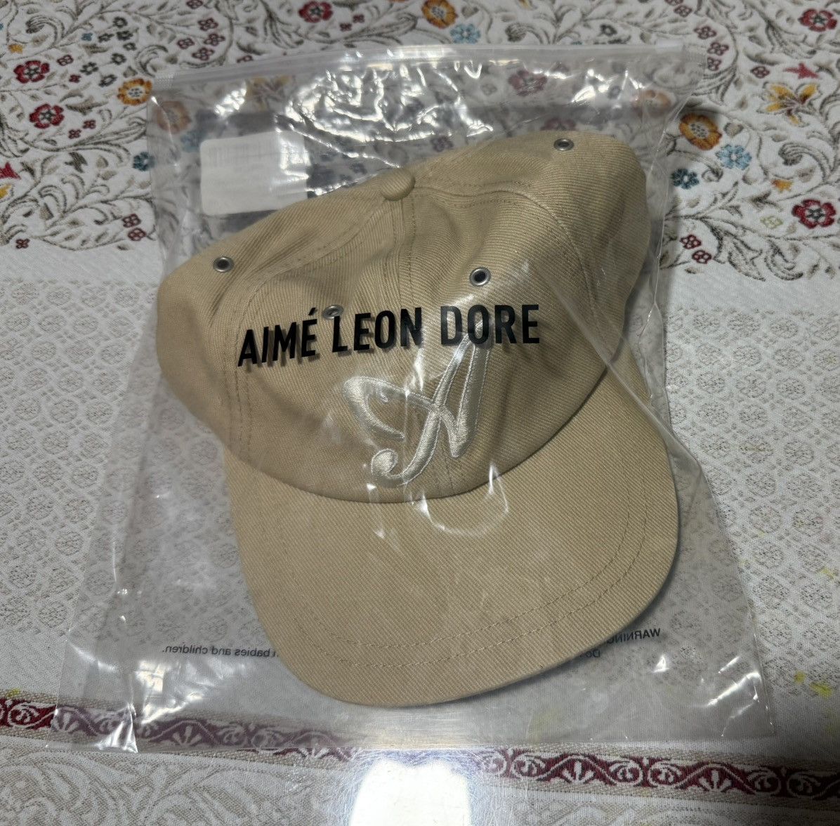 Aime Leon Dore Aime Leon Dore Washed “A” Logo Hat in “Stone” Cap Adjustable Size ONE SIZE - 7 Thumbnail