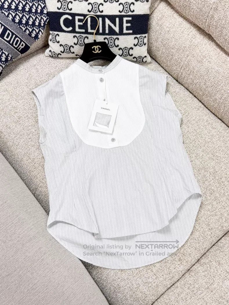 Chanel Chanel Vertical striped diamond buckle sleeveless Size XS / US 0-2 / IT 36-38 - 2 Thumbnail