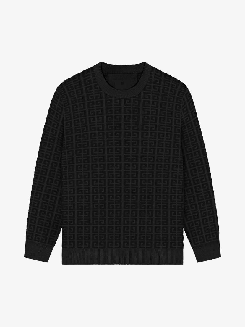 Givenchy o1srvl11e1224 Sweater In 4G Wool in Black Size US XL / EU 56 / 4 - 1 Thumbnail