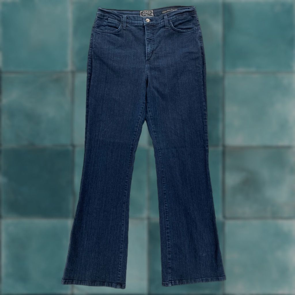 NYDJ NYDJ Bootcut Jeans Women's 16 Dark Blue Stretch Denim High Rise Comfort Regular Pocket City College Preppy Size 38" / US 16 / IT 52 - 1 Thumbnail