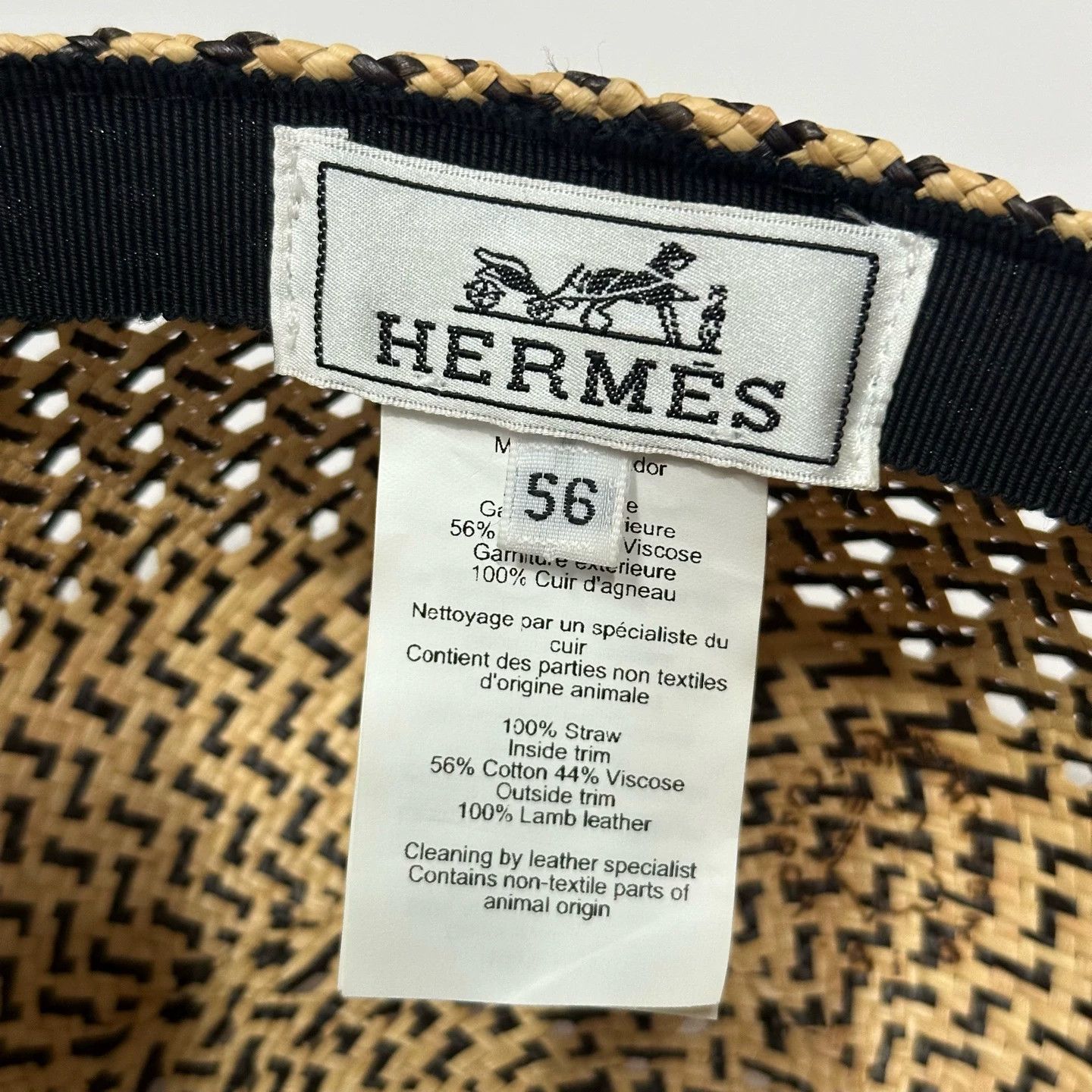 Hermes Hermes Woven Straw Hat 56 Size ONE SIZE - 6 Thumbnail