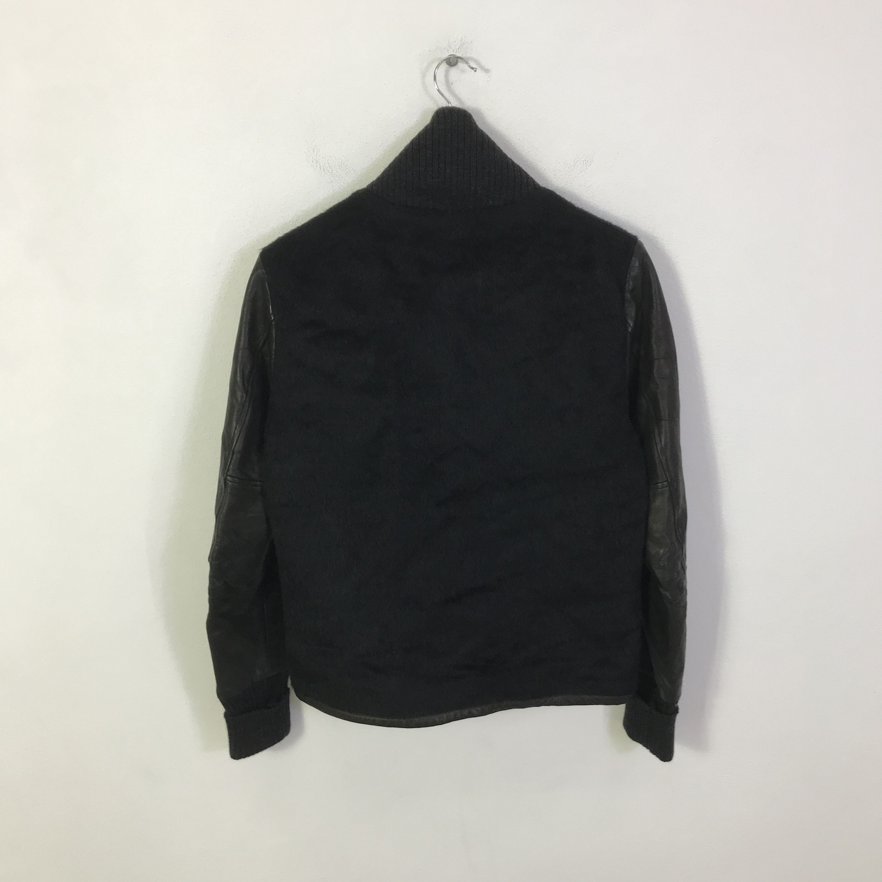 Japanese Brand slow gun and co. Fur Design sleeve Leather jacket K96B4 Size US M / EU 48-50 / 2 - 3 Thumbnail