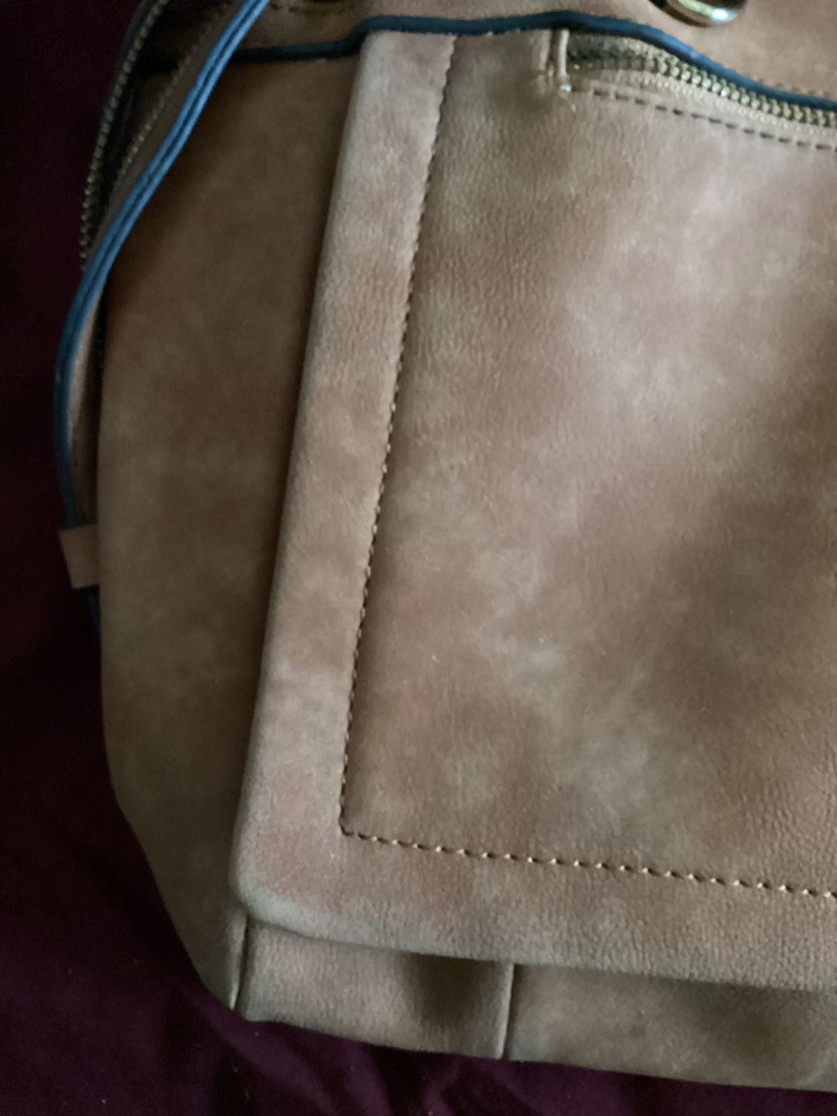 Torrid 727-Torrid Brown Satchel Handbag with Herringbone Lining Size ONE SIZE - 4 Thumbnail