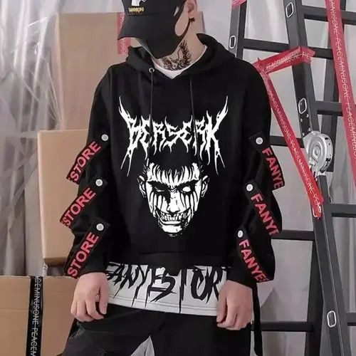 Japanese Brand Anime Berserk Streetwear Ribbons Letter Size US L / EU 52-54 / 3 - 3 Thumbnail