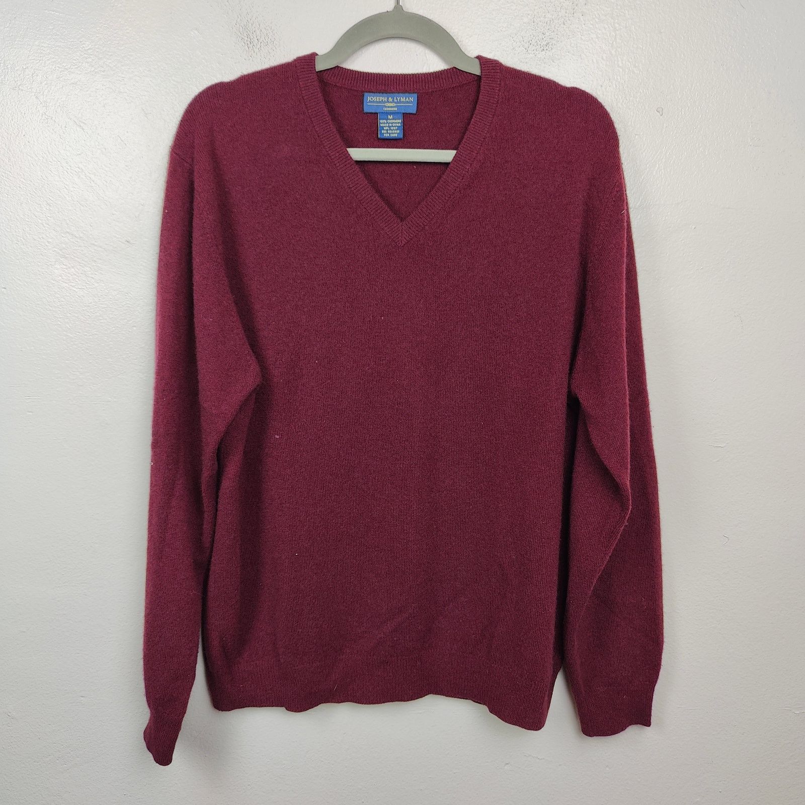 Joseph Lyman Joseph Lyman 100 Cashmere Sweater Medium Burgundy Red Grailed