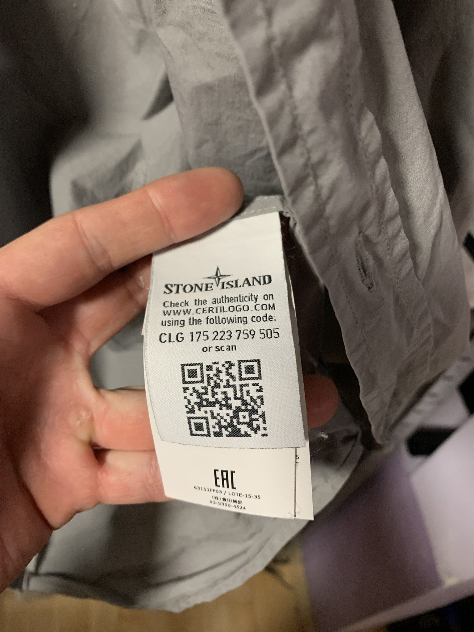 Stone Island Stone Island Cotton Button Up Overshirt Gray Size L Size US L / EU 52-54 / 3 - 4 Thumbnail