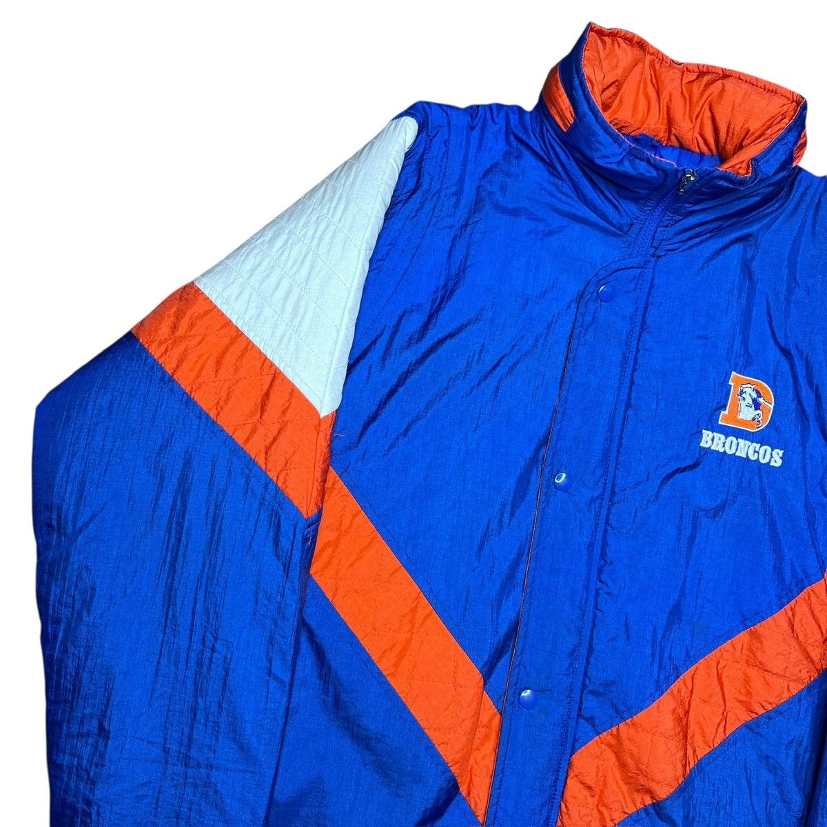 Starter Vintage 1990s NFL Denver Broncos Starter Blue Puffer Jacket Size US L / EU 52-54 / 3 - 19 Thumbnail