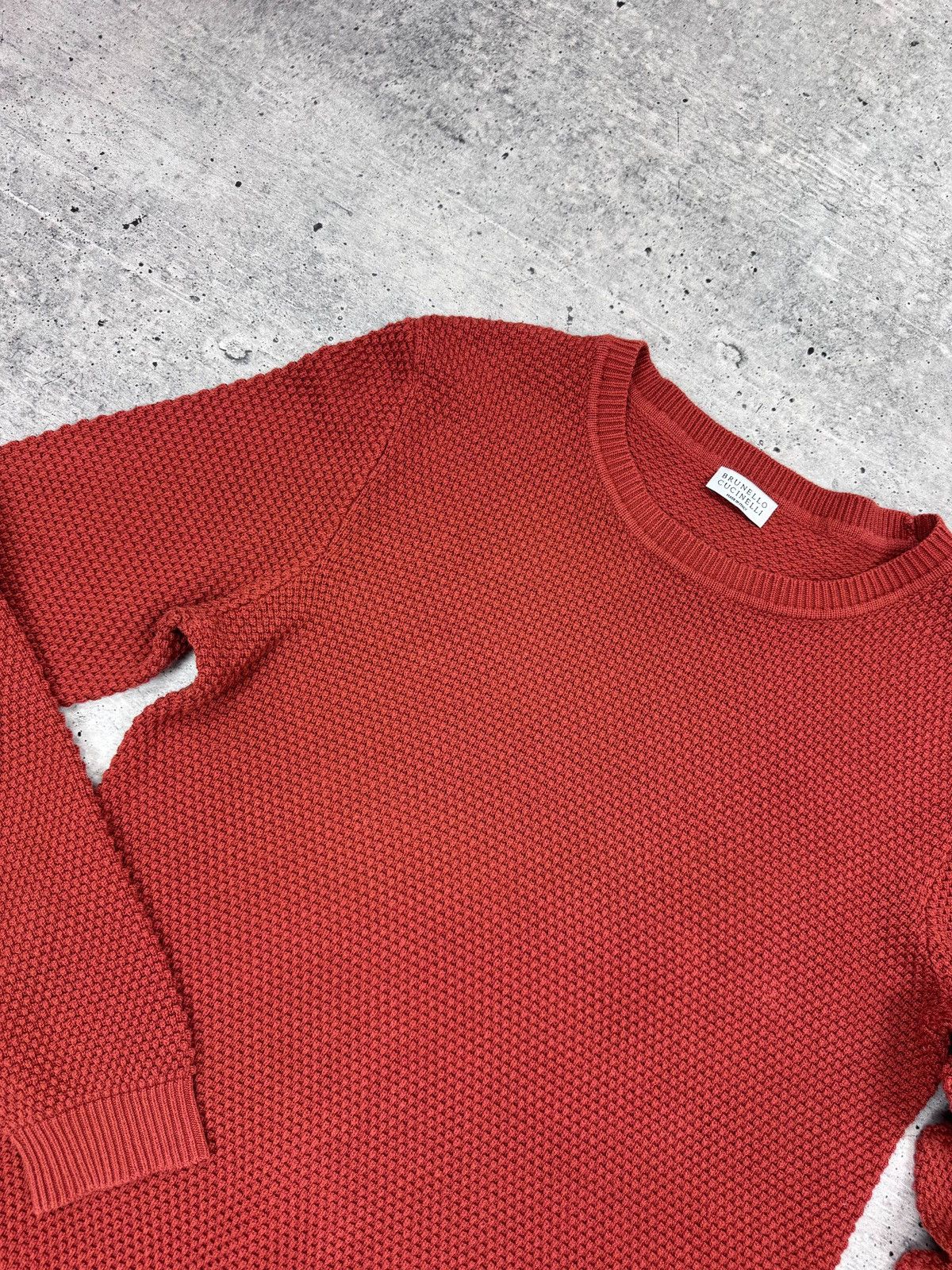 Brunello Cucinelli Brunello Cucinelli Italian Red Knit Sweater Sweatshirt Men L Size US L / EU 52-54 / 3 - 5 Thumbnail