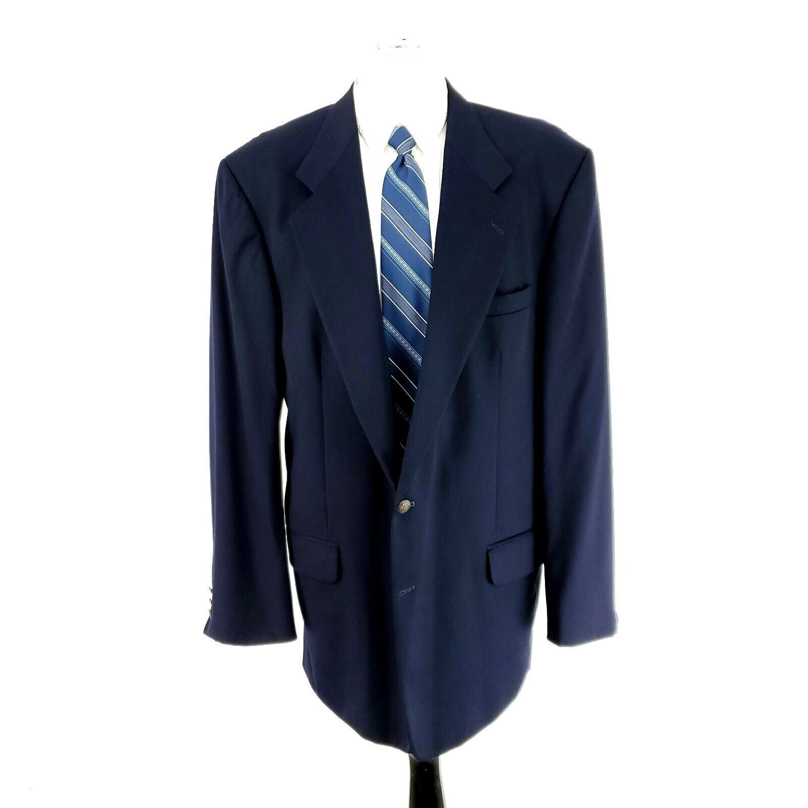 Oscar De La Renta Oscar De La Renta Wool 2 Bronze Button Blazer 46L Or Slim Fi Size 46L - 3 Thumbnail