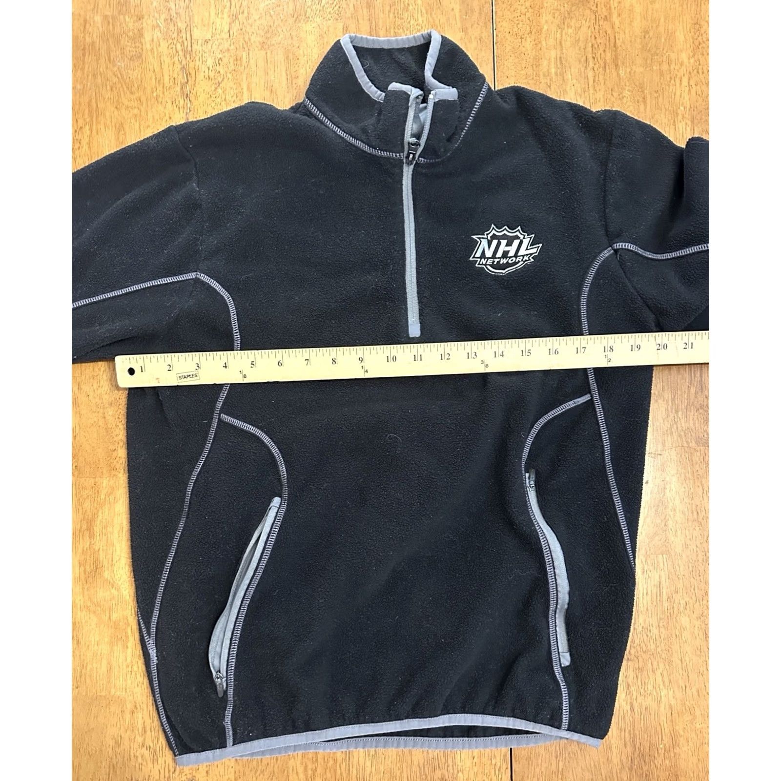 NHL NHL Network 1/4 Zip Fleece Pullover Jacket Small Sweatshirt Regular Men Black"} Size US S / EU 44-46 / 1 - 4 Thumbnail