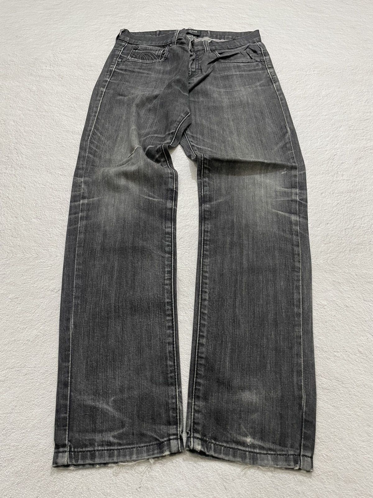 Japanese Brand 2000s Vintage MC Black Jeans Washed Y2K Size US 29 - 1 Thumbnail