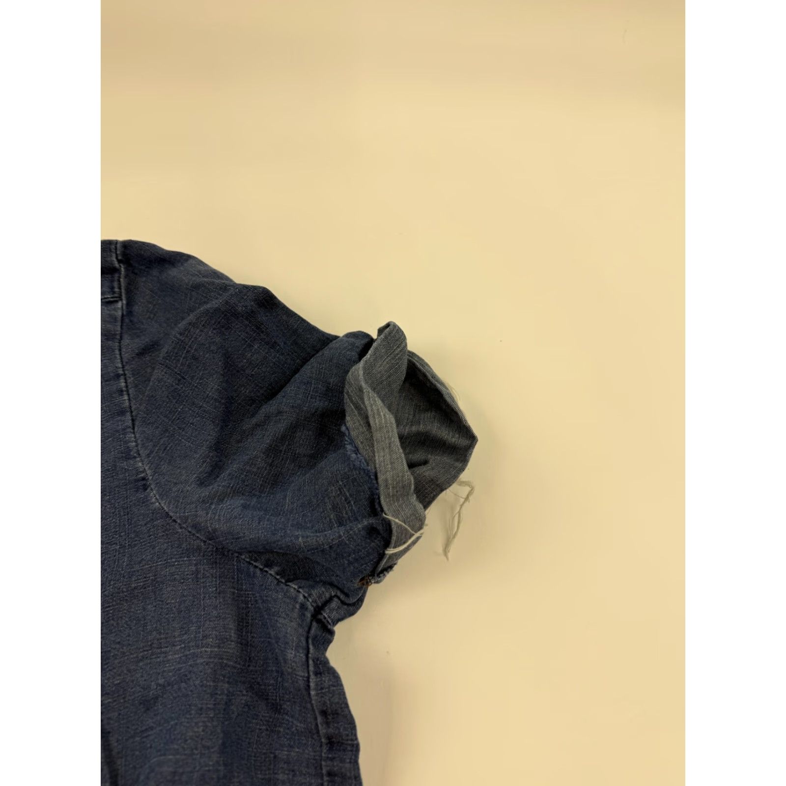 Loft LOFT Romper Womens Large Blue Chambray Short Sleeve Elastic Waist Pockets Casual Size 36" / US 14 / IT 50 - 5 Thumbnail