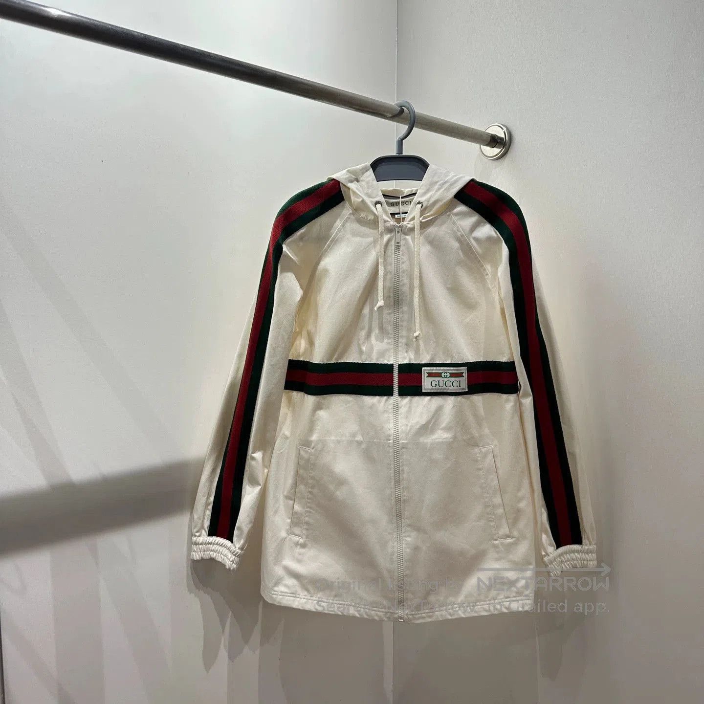 Gucci Hooded Light Jacket with Striped Accents. Size US XS / EU 42 / 0 - 1 Thumbnail