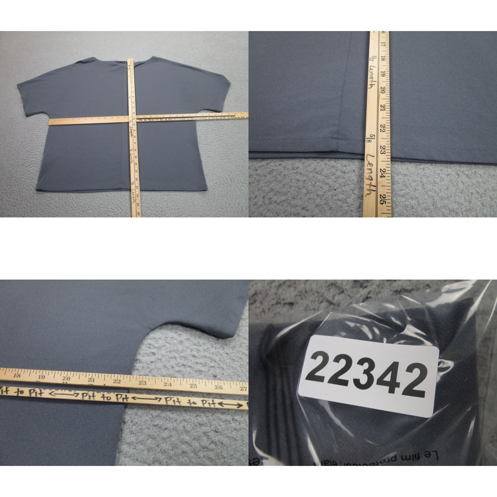 H&M H&M Shirt Womens Medium Gray Dolman Sleeve Boxy Stretch Relaxed Basic Top Size M / US 6-8 / IT 42-44 - 8 Thumbnail
