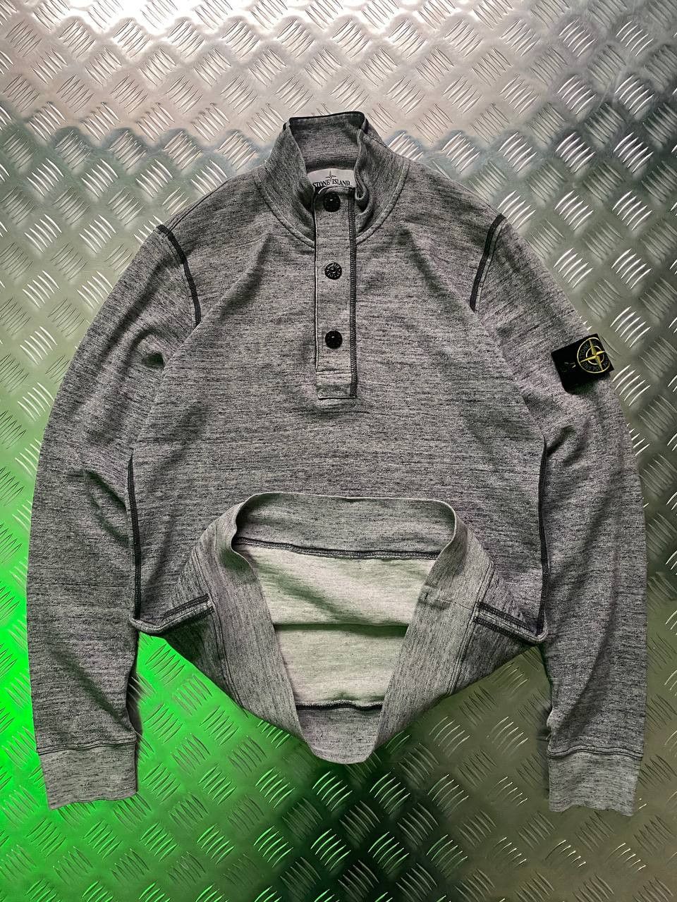 Stone Island Stone Island Quarter Button Sweatshirt Size US L / EU 52-54 / 3 - 2 Thumbnail