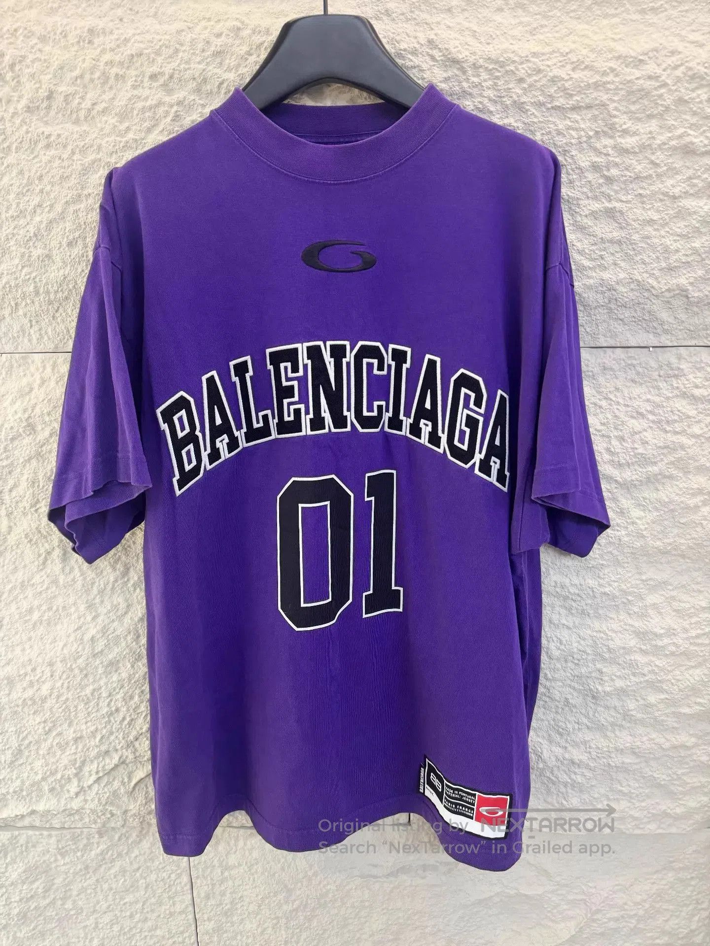 Balenciaga Purple Short Sleeve Graphic Tee - Size S. Size US S / EU 44-46 / 1 - 1 Thumbnail