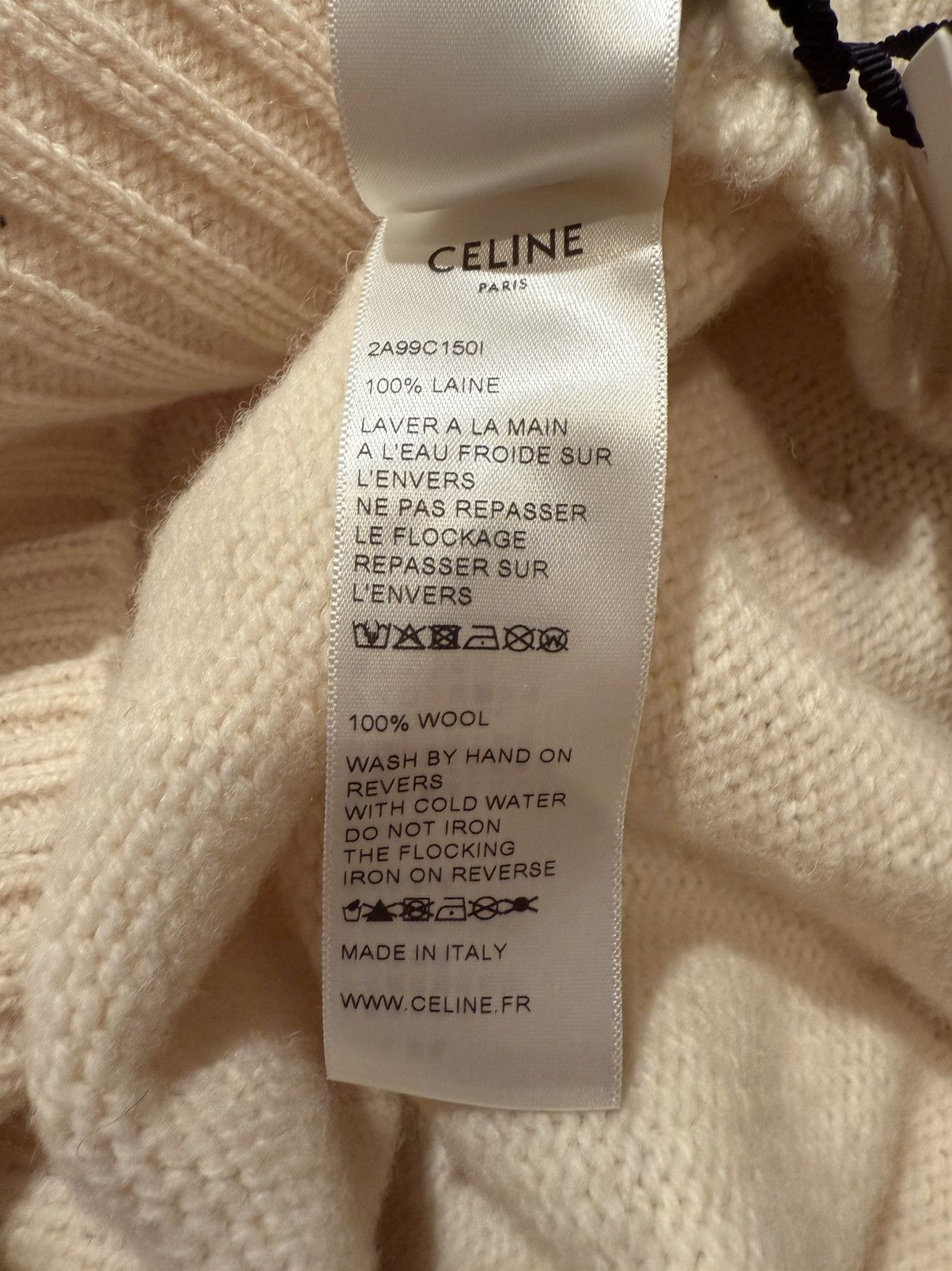 Celine SS20 Celine Hedi David Kramer irony sweater cashmere XL logo Size US XL / EU 56 / 4 - 21 Thumbnail