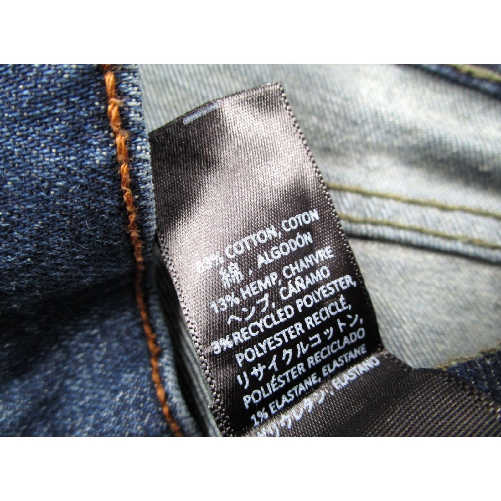 Roark Roark Jeans Mens 34 Blue Standard Slim Fit Hwy 133 Denim Workwear Hemp 34x32 Size US 34 / EU 50 - 6 Thumbnail
