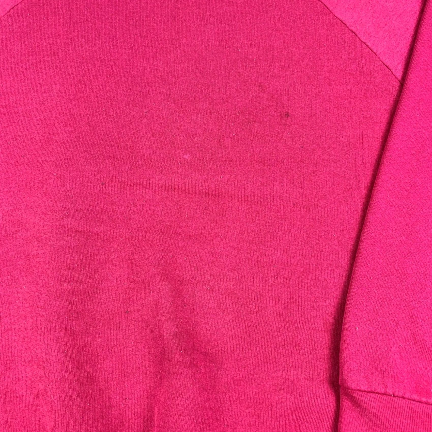 Fruit Of The Loom VINTAGE Fruit of the Loom Raglan Sweatshirt Pink XL Womens Pullover 90s Rounded Neck Long Sleeve/All Seasons Knit Fabric Cotton Lining Size XL / US 12-14 / IT 48-50 - 6 Thumbnail