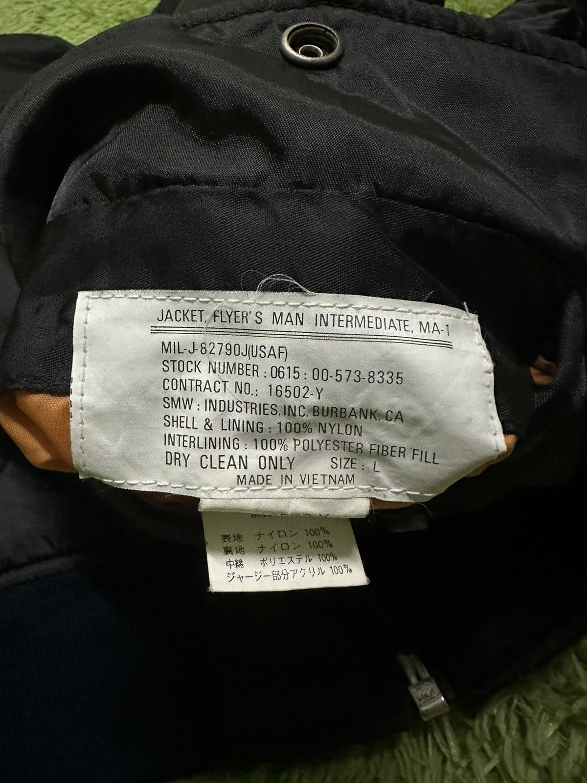 Japanese Brand type ma-1 bomber jacket Size US L / EU 52-54 / 3 - 11 Thumbnail