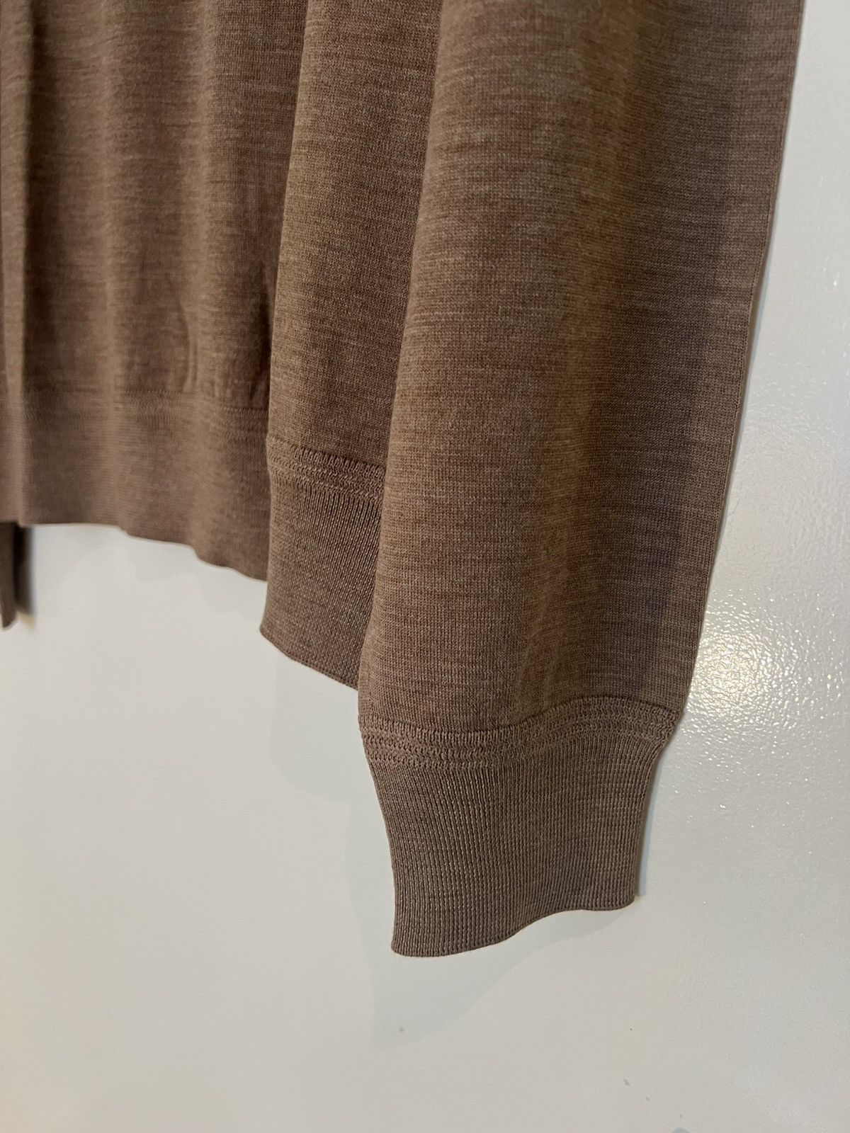 Tom Ford TOM FORD FINE GAUGE MERINO CREWNECK LIGHTTAUPE BROWN SIZE 52 Size US L / EU 52-54 / 3 - 9 Thumbnail