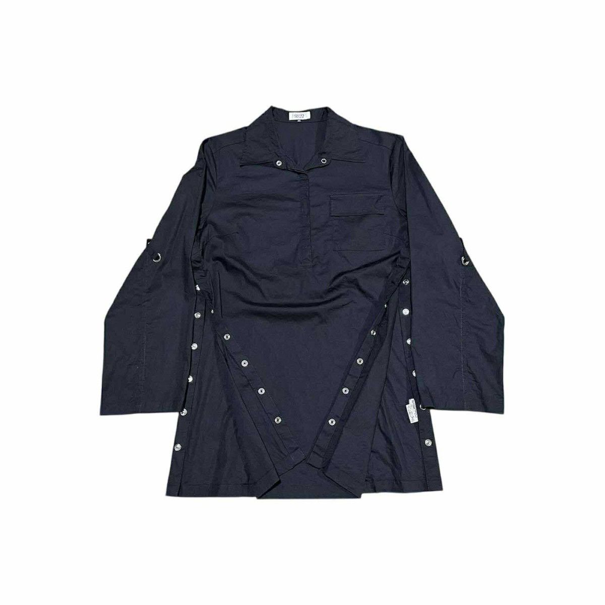 If Six Was Nine 🔥Japanese Y2K Otto Sumisho Hem Slit Snap Button Shirt Goth Size US M / EU 48-50 / 2 - 1 Thumbnail