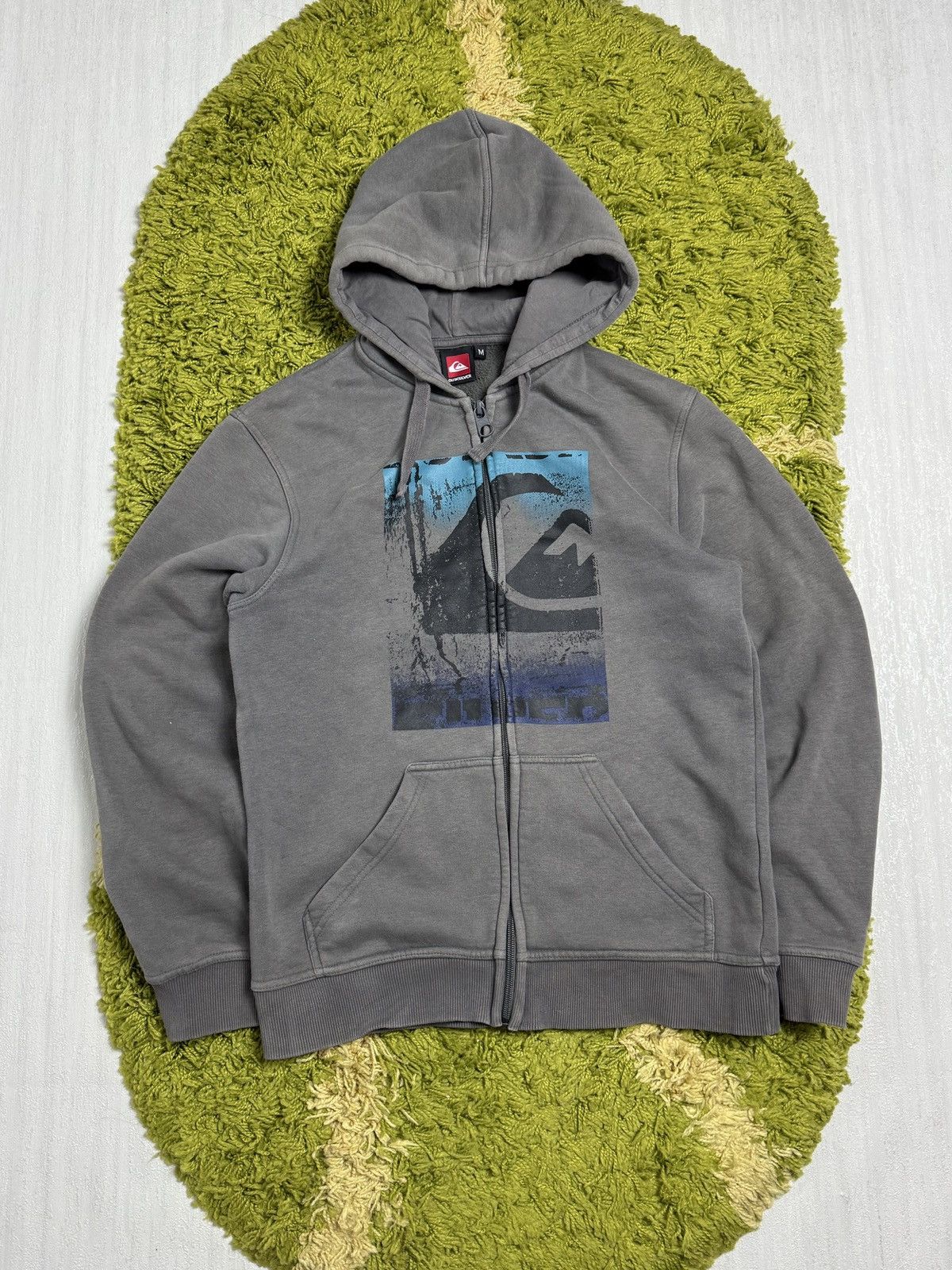 Quiksilver × Vintage Vintage Y2K Quiksilver Zip-Up Hoodie Size US M / EU 48-50 / 2 - 1 Thumbnail