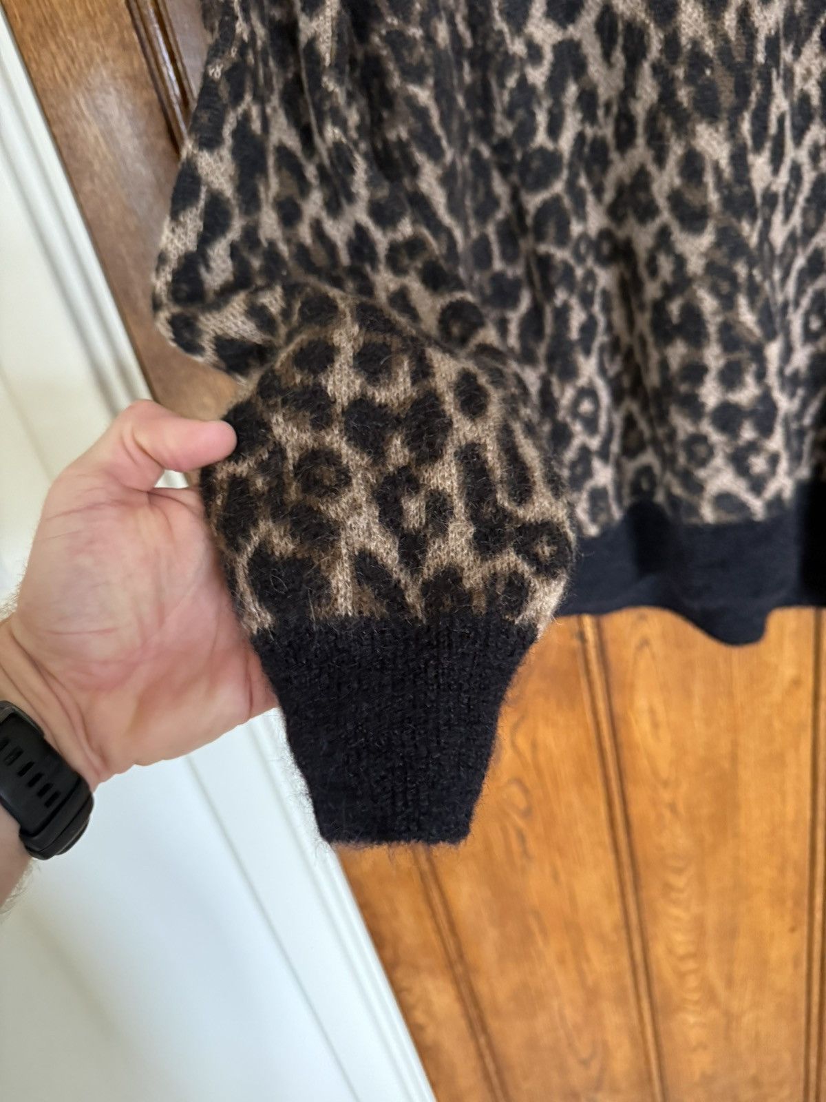 Celine FW22 Celine studded logo sweater Hedi Slimane grail leopard Size US M / EU 48-50 / 2 - 9 Thumbnail