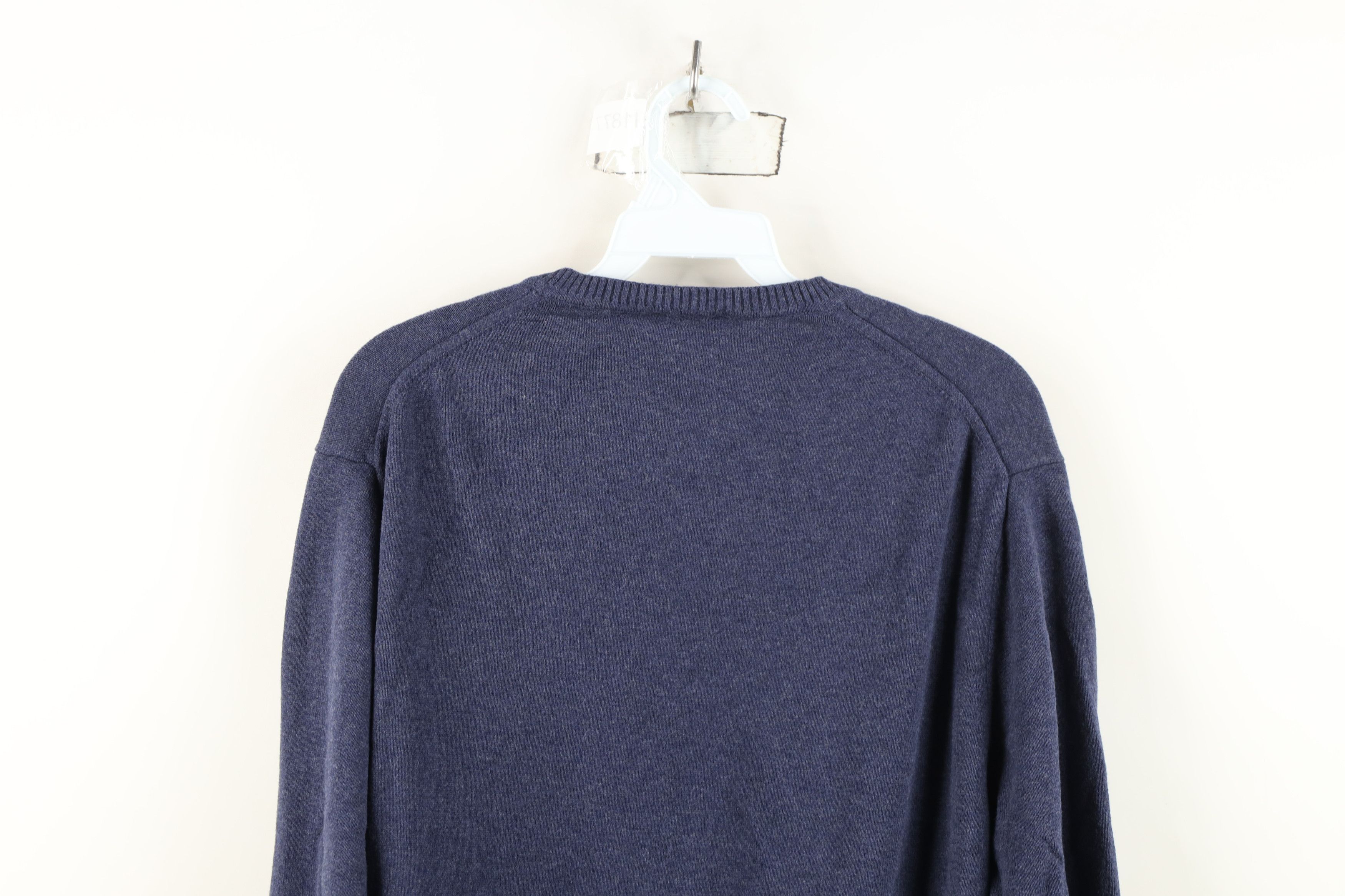 Jos. A. Bank Jos A Bank Traveler Pima Cotton Knit V-Neck Sweater Blue Size US XL / EU 56 / 4 - 9 Thumbnail