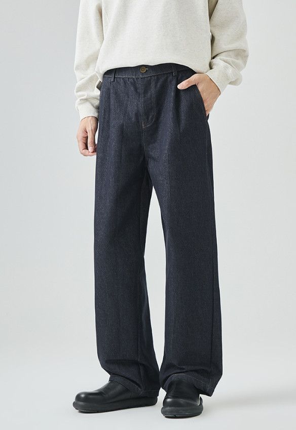 Jean Men's High-Street Style Loose-Fit Straight-Leg Casual Jeans Size US 32 / EU 48 - 1 Thumbnail