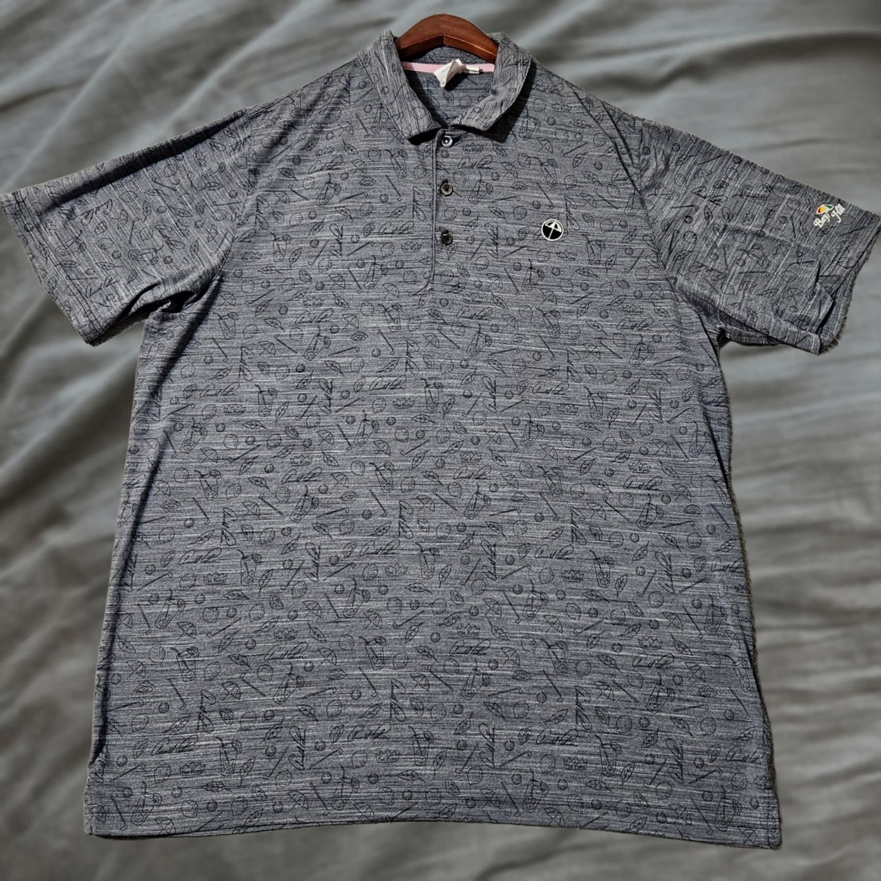 Puma Puma Polo Shirt Blue XL Men Golf Bay Hill Cocktails Arnold Palmer Shirt Polo Men XL Blue Size US XL / EU 56 / 4 - 1 Thumbnail