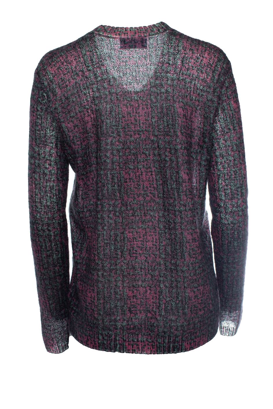 Prada Prada, pink and green printed v neck sweater Size M / US 6-8 / IT 42-44 - 3 Thumbnail