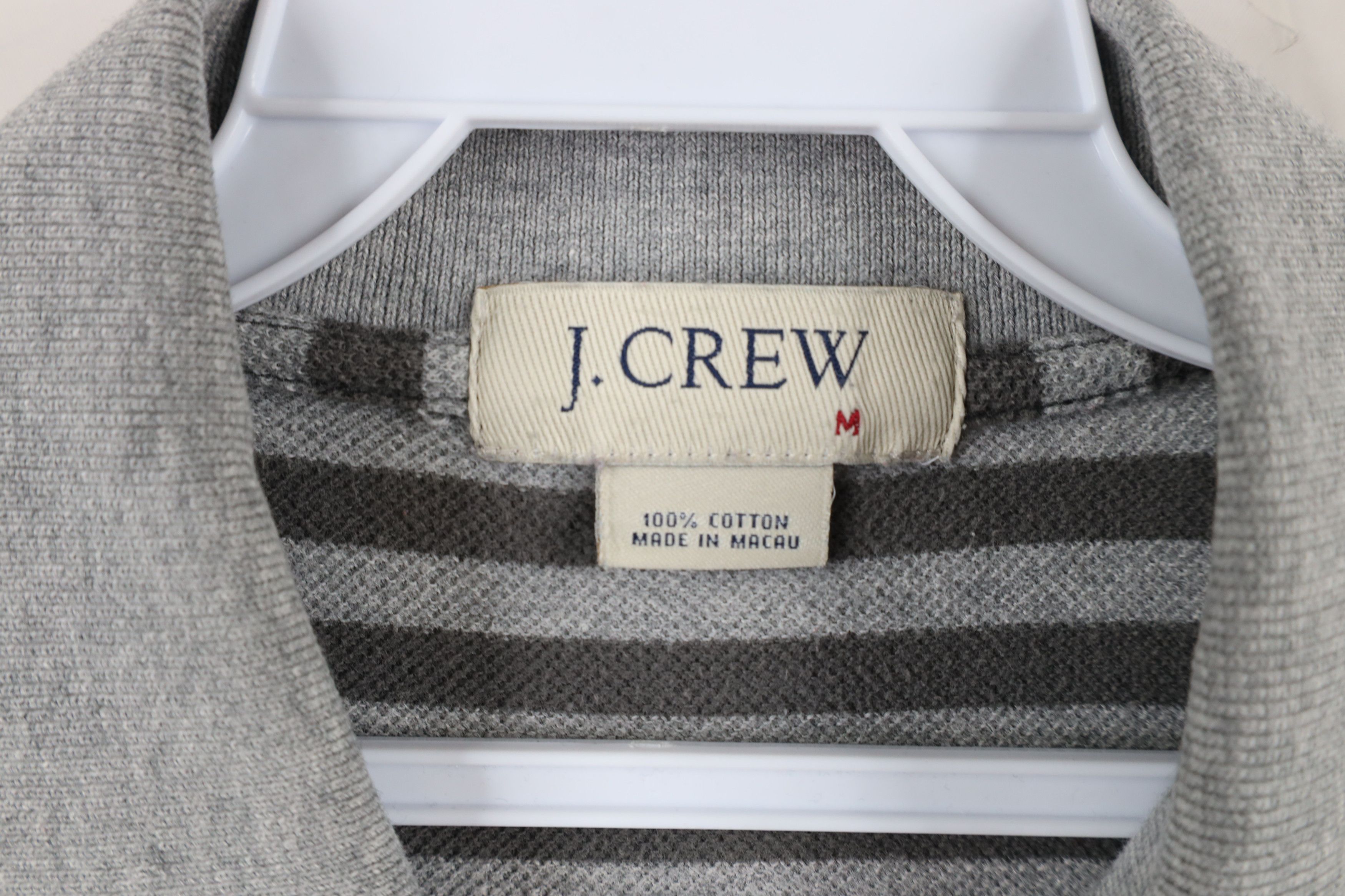 J.Crew × Vintage Vintage 90s J Crew Striped Short Sleeve Polo Shirt Cotton Size US M / EU 48-50 / 2 - 7 Thumbnail
