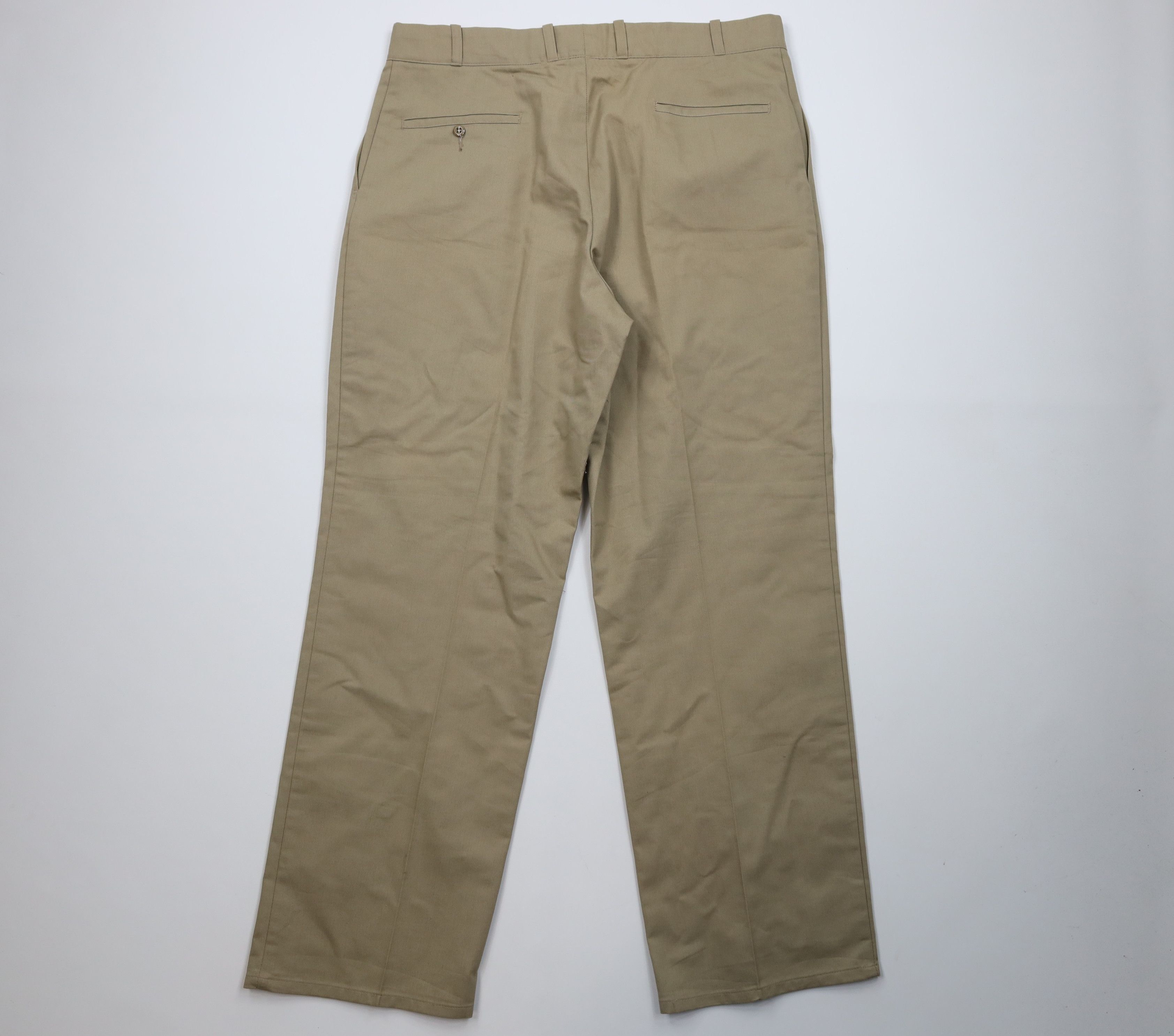 Vintage Vintage 70s 80s Streetwear Wide Leg Pants Trousers Beige USA Size US 38 / EU 54 - 10 Thumbnail