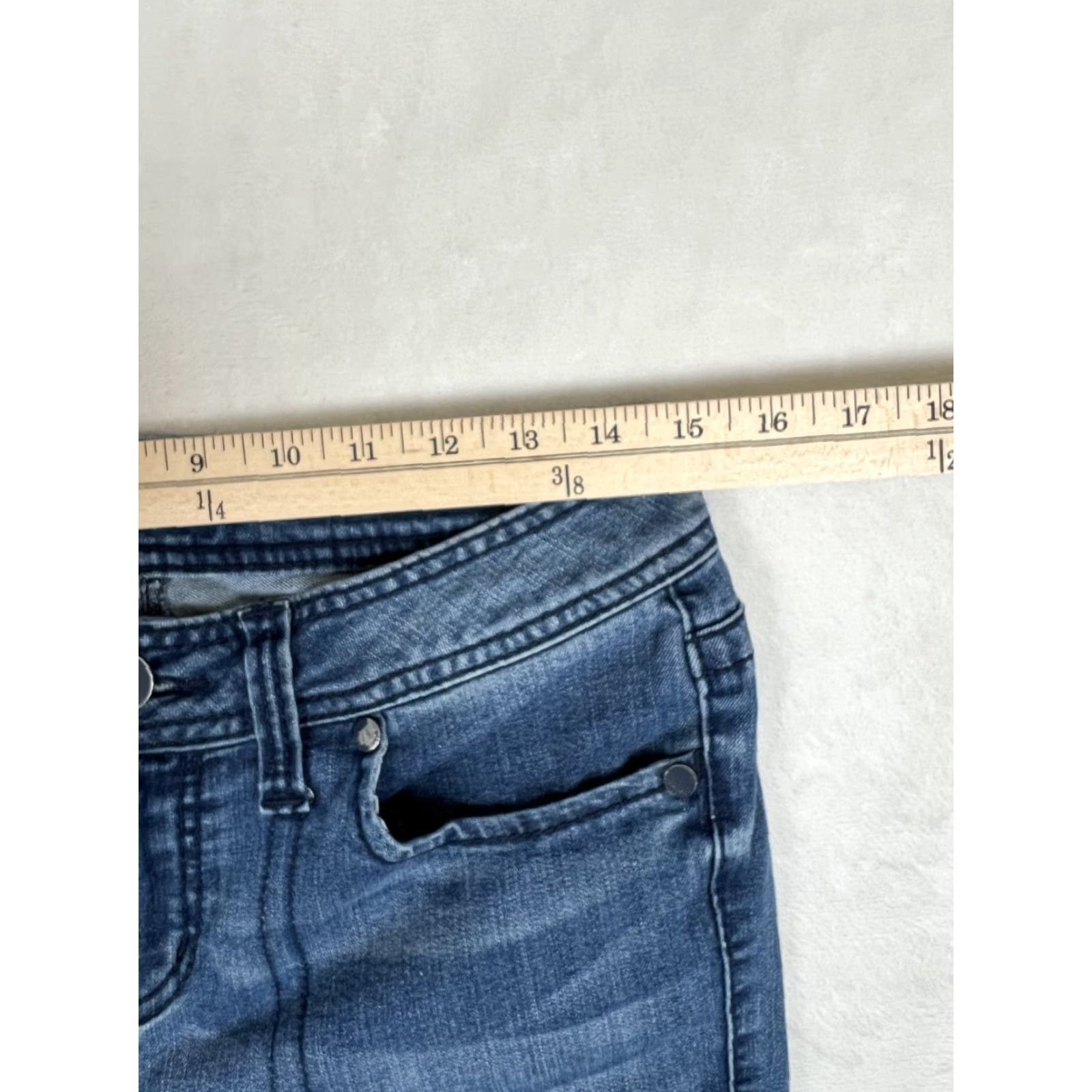 Vintage Seven7 Women Jeans Cropped Slim Straight Mid Rise Denim 8 Medium Wash Size 30" / US 8 / IT 44 - 6 Thumbnail