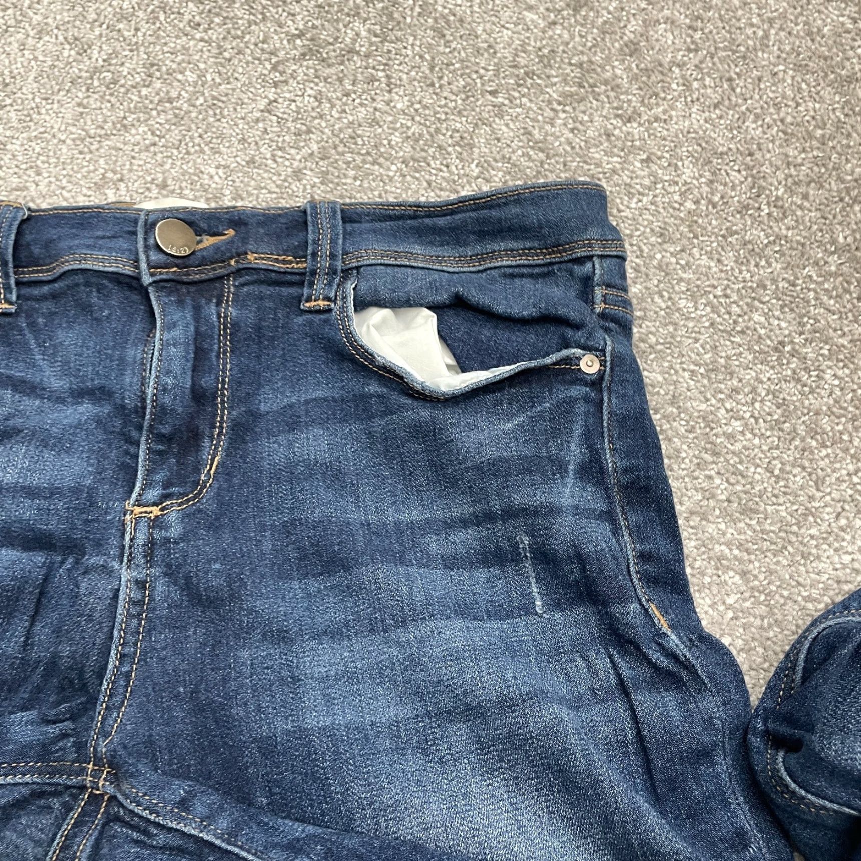 Denime I.D : 23 Jeans Women Adult 29 Blue Dark Wash Mid Rise Straight 30x28 Denim Stretch 5-Pocket Womens Size 29" - 4 Thumbnail