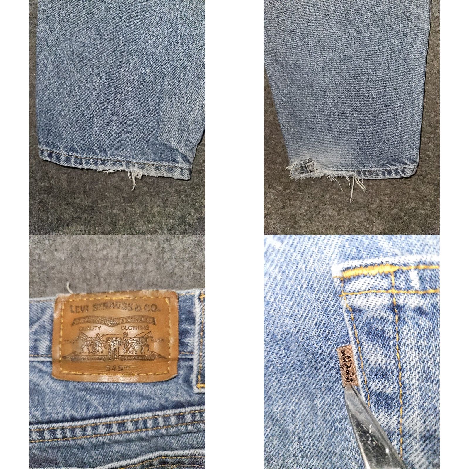 Levi's VINTAGE Levi's 545 Jeans Men 40x30 Tapered Loose High Rise Blue Gold Tab 90s Cowboy Distressed N/A Size US 40 / EU 56 - 8 Thumbnail