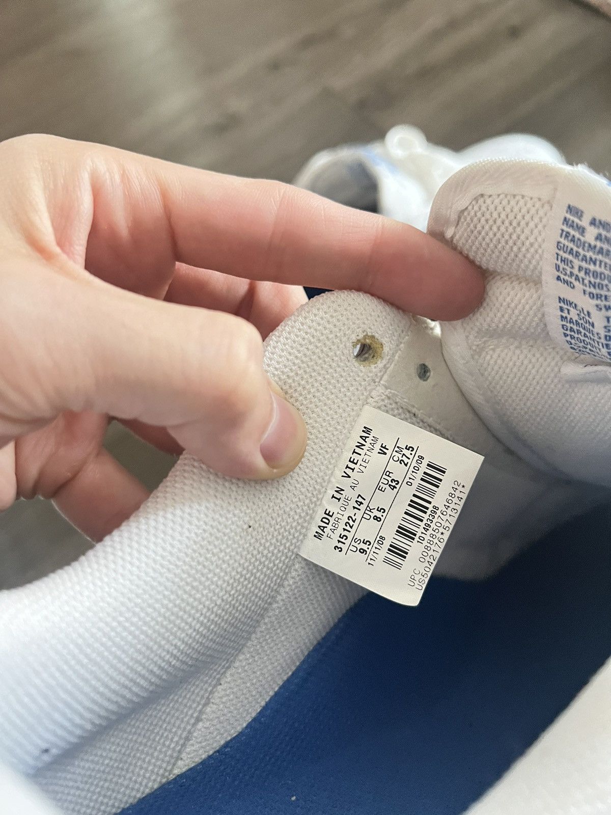 Nike Nike Air Force 1 ‘07 White / Royal Size 9.5 Size US 9.5 / EU 42-43 - 8 Thumbnail