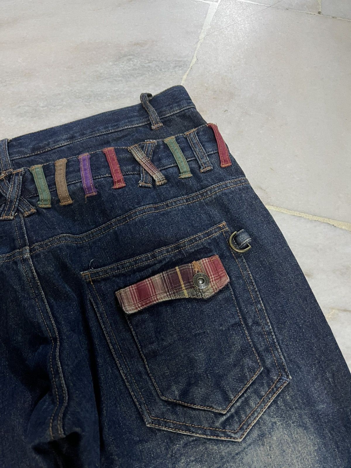Japanese Brand 💥Double Waist💥Vintage 90’s Style Double Focus Mud Wash Jean Size US 33 - 15 Thumbnail
