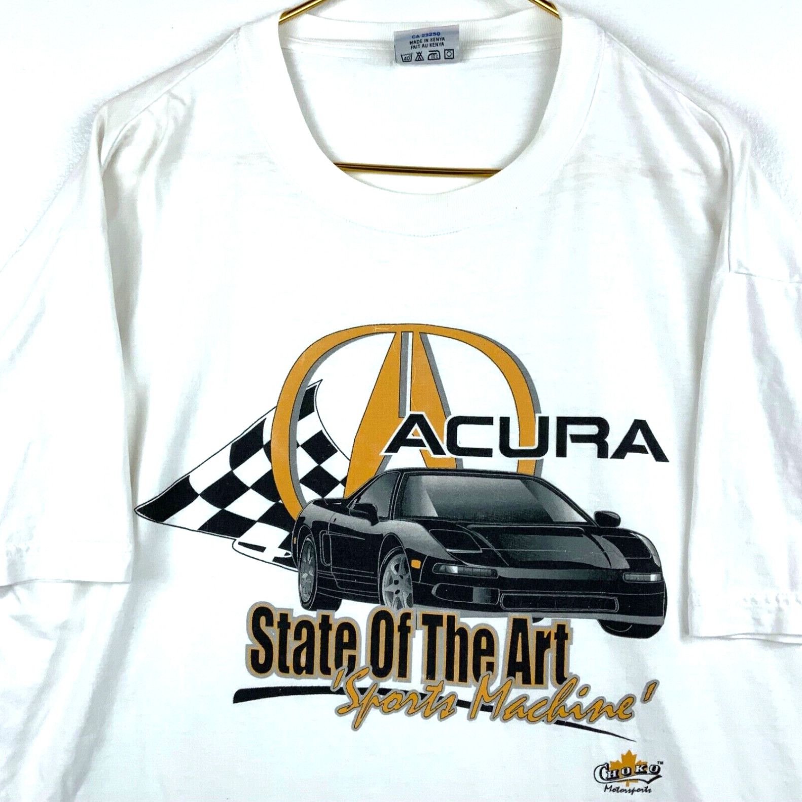 image of Vintage Acura Nsx State Of The Art Machine Choko T-Shirt Large White, Men's (Size XL)