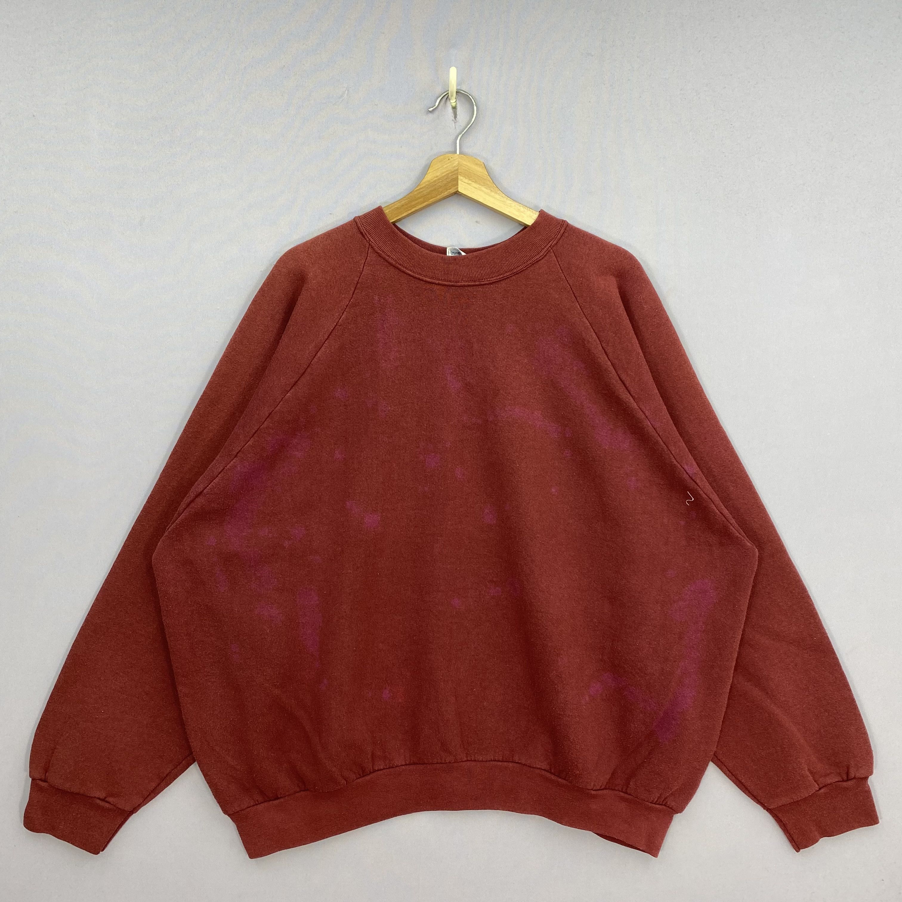 Vintage Vintage 90s Bleached Fruit Of The Loom Pullover Sweatshirt Size US XXL / EU 58 / 5 - 3 Thumbnail