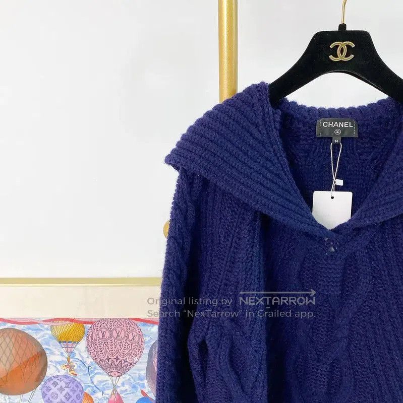 Chanel Chanel Blue Wool Knit Pullover Sweater . Size S / US 4 / IT 40 - 3 Thumbnail