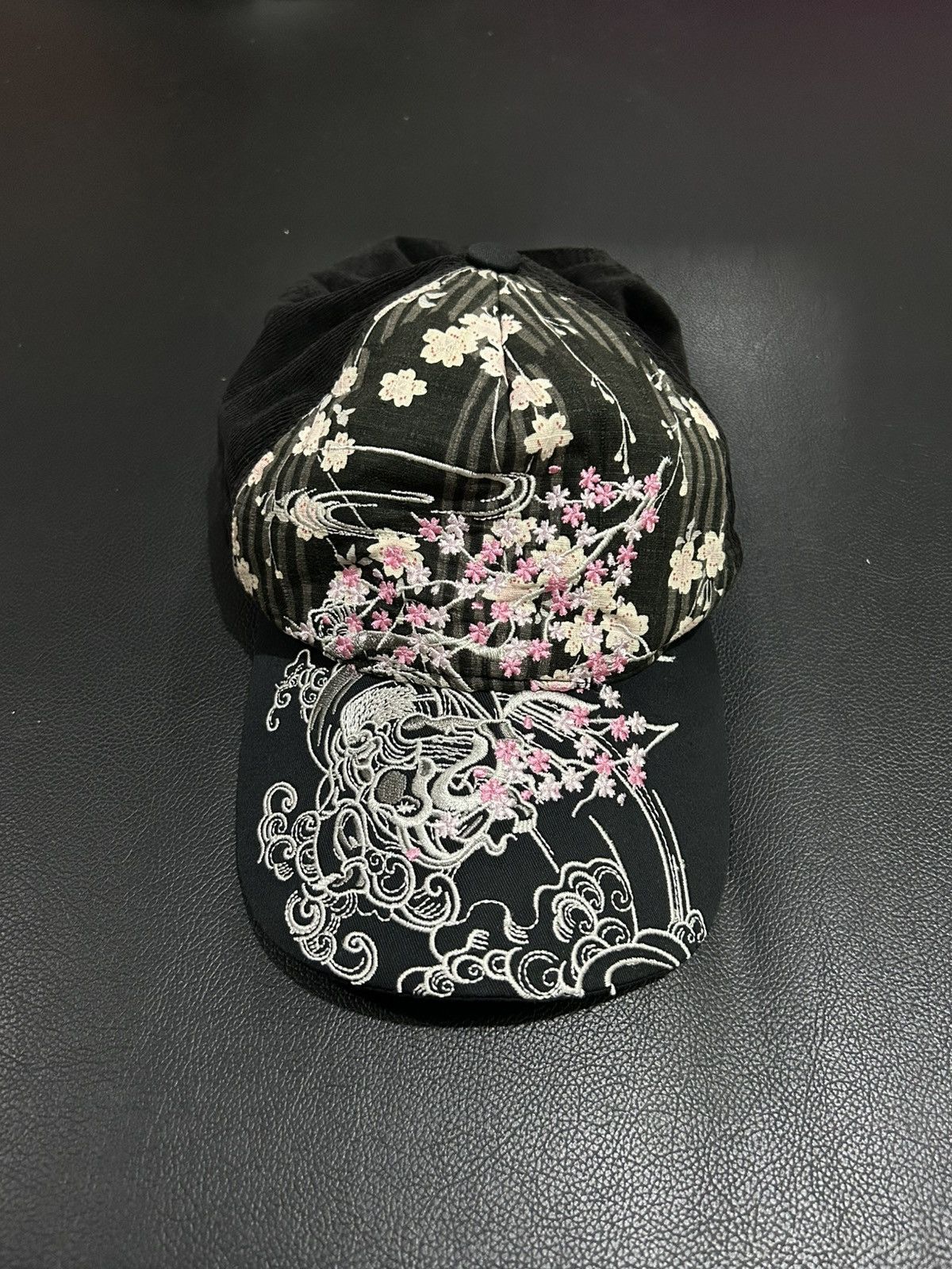 Japanese Brand Ryujin Sakura Embroidered Corduroy Caps Size ONE SIZE - 1 Thumbnail