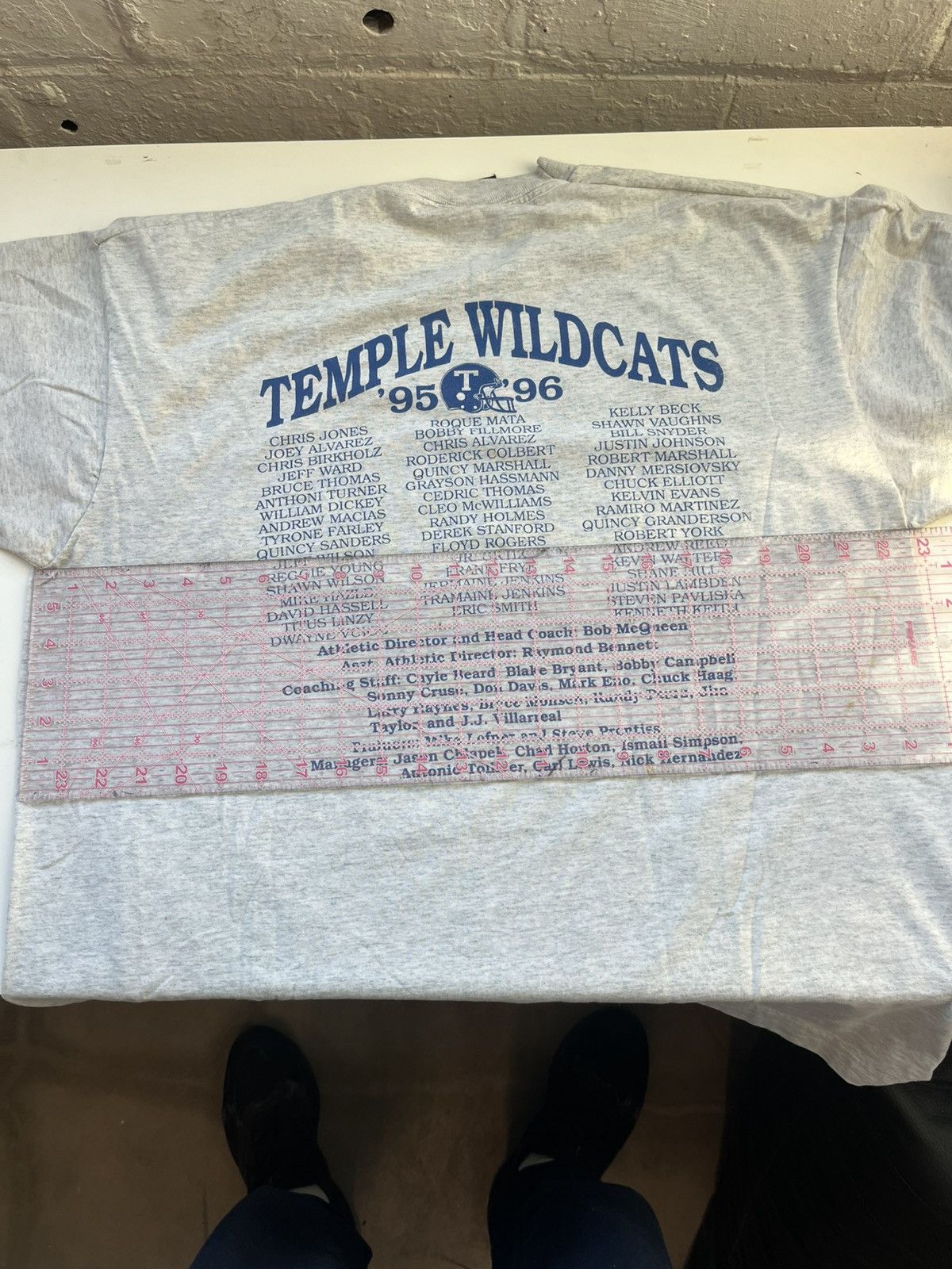 Fruit Of The Loom 90s Temple University Wildcats grey t-shirt Size US XL / EU 56 / 4 - 3 Thumbnail